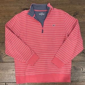 Vineyard Vines striped half zip top shirt men’s M
